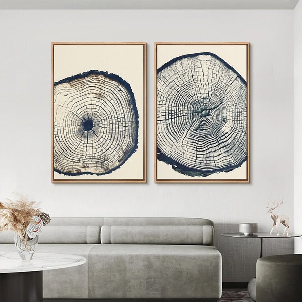 Framed Tree Art Set Etsy