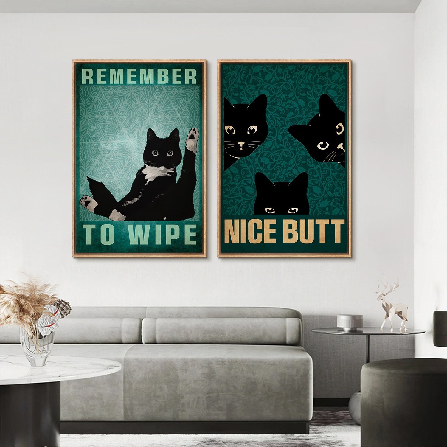 Toile voiture vintage dans l'espace - Art mural sur