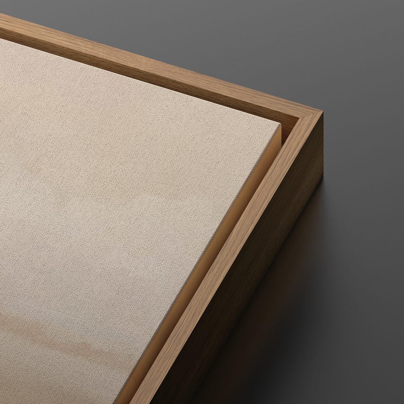 Neutral Beige Horizon Wall Art - Large Framed Minimalist Abstract ...