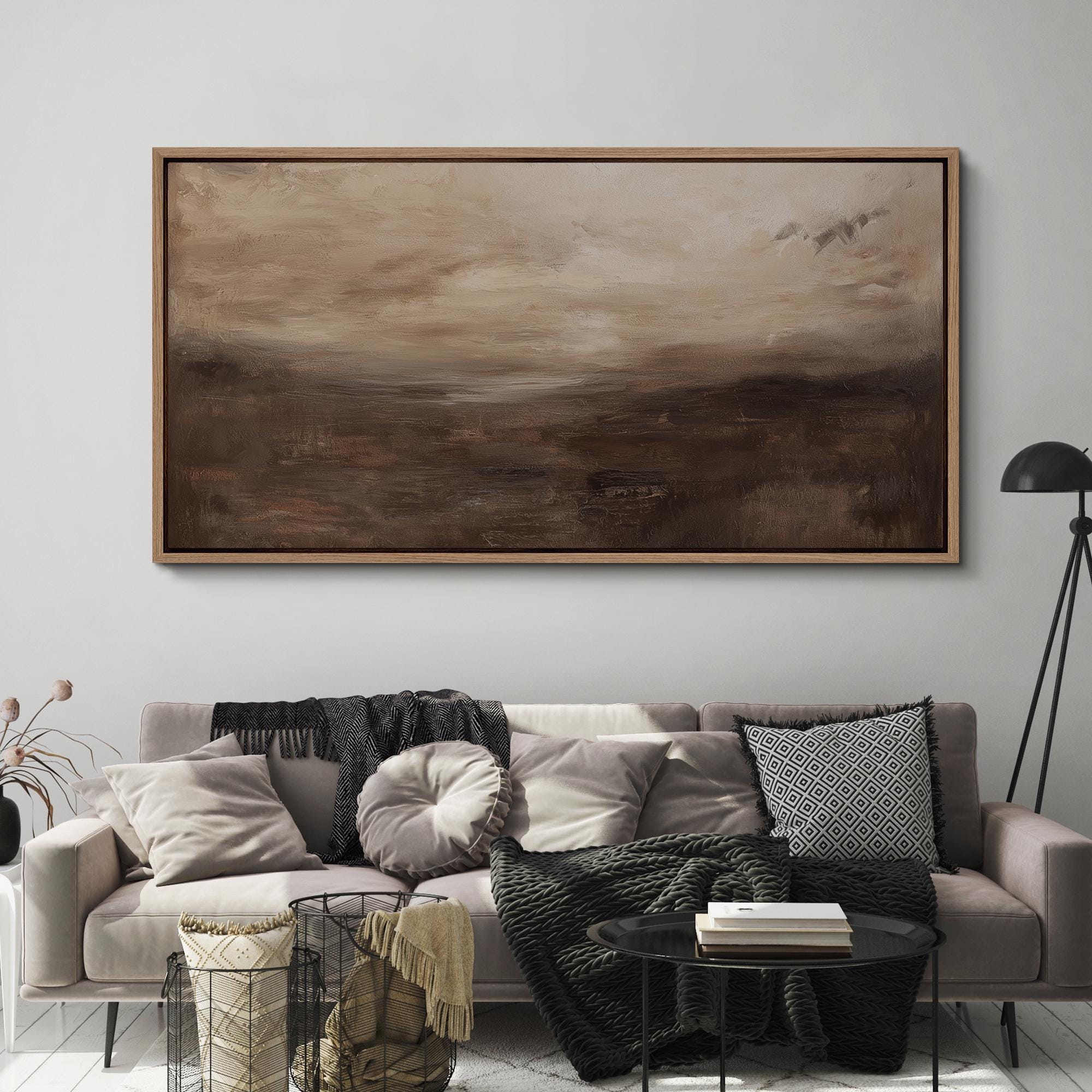 Brown Abstract Landscape Wall Art, La...