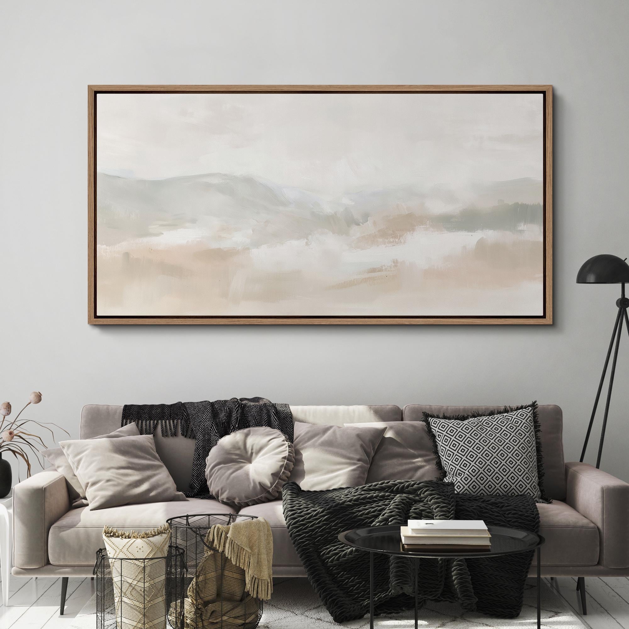 Neutral Abstract Landscape Wall Art -...