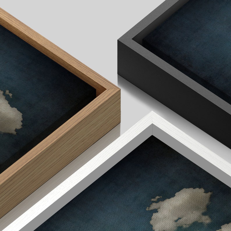 Framed Canvas Wall Art Set of 2 Abstract Cloudy Art Print Sky Cloud ...