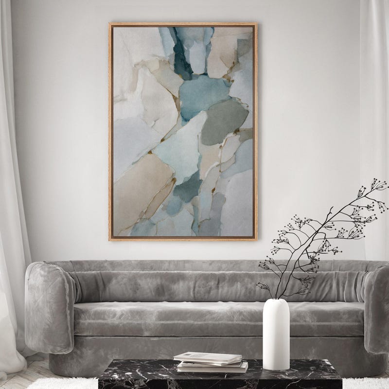 Blue Beige Wall Art - Etsy