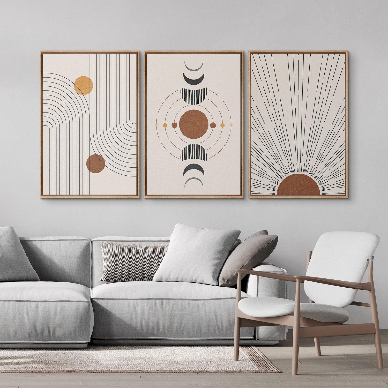 Modern mondriaan schilderij | Abstract geometrisch meesterwerk: De