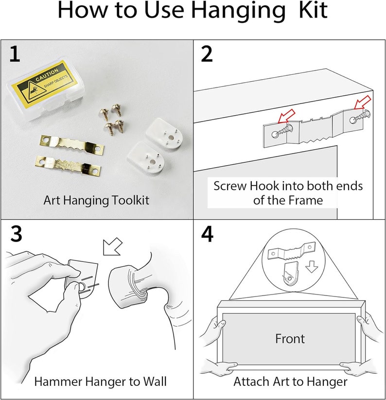 Framed Canvas Large Wall Art Abstract Black White Cloud Horizontal Art