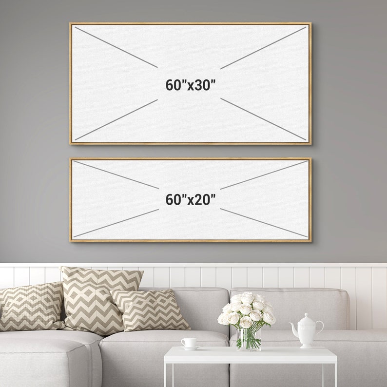 Framed Canvas Large Wall Art Abstract Black White Cloud Horizontal Art