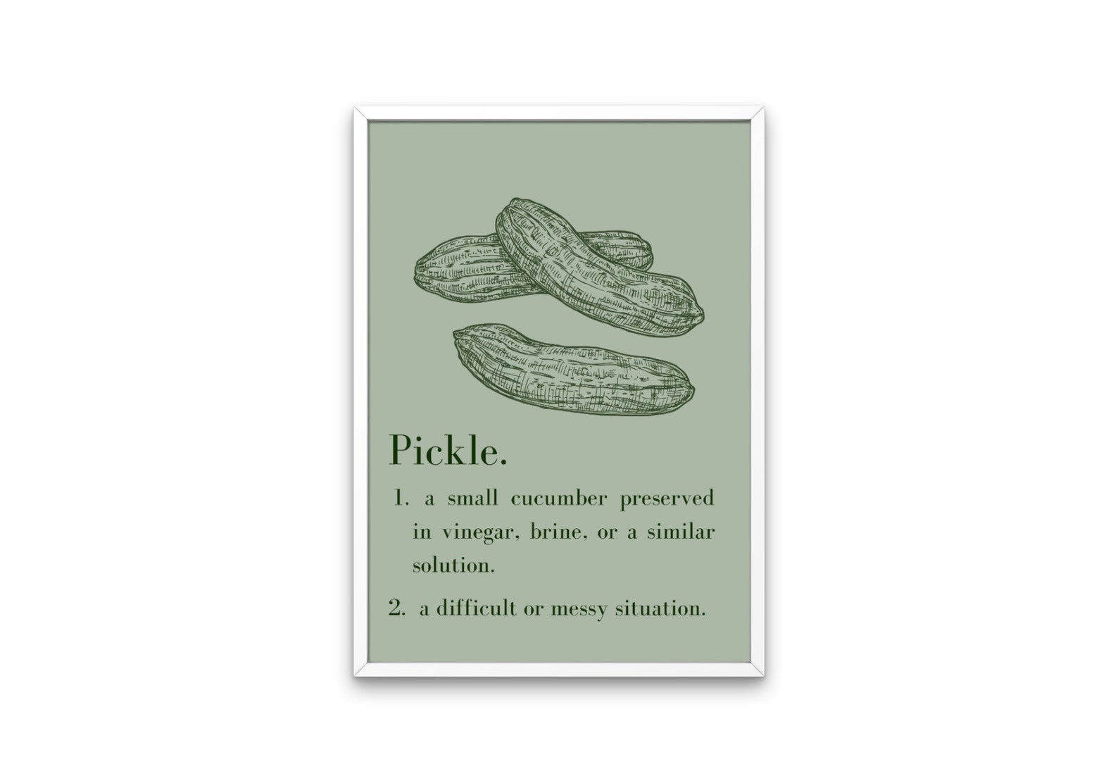 Definition Pickle Printable Artwork Digital Download Etsy