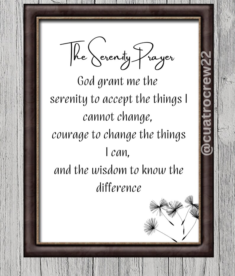 The Serenity Prayer God Grant Me the Serenity Printable - Etsy
