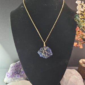Deep Blue Azurite Stone Necklace