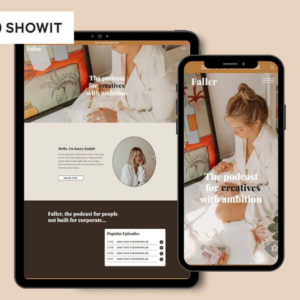 Showit Website Template, Showit Website Template for Content Creator, Photographer Website, Business Coach Website, Completely Customizable