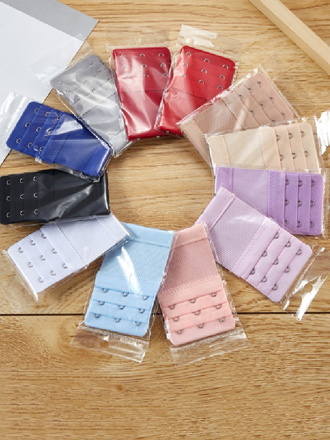 Random Colors 5 Hook Bra Extender in 1 Package 3 Hooks per Column 3