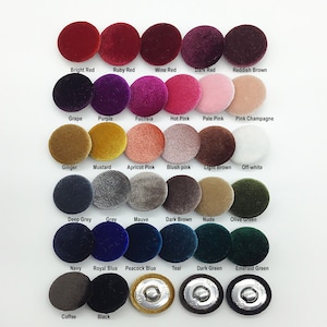 6 PCs bridal bridesmaids prom velvet buttons 32 colors FREE SHIPPING diameter 0.39/0.45/0.49/0.55/0.59/0.71/0.75/0.79/0.91/0.98/1.1 inches