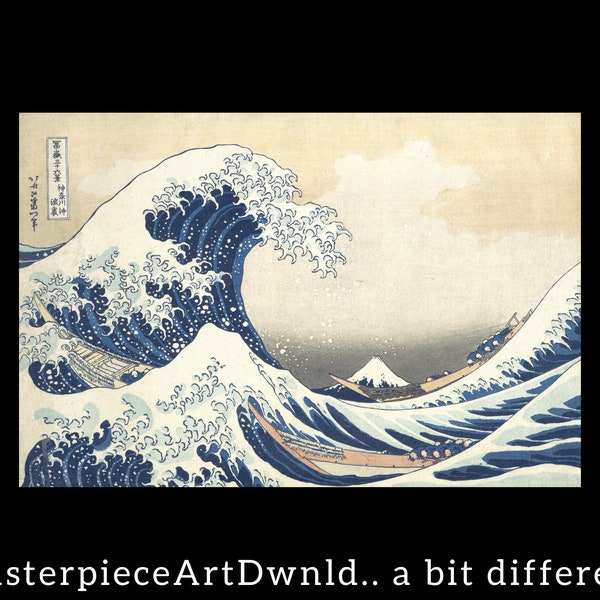 The Great Wave Off Kanagawa | Katsushika Hokusai | canvas wall art painting poster digital prints