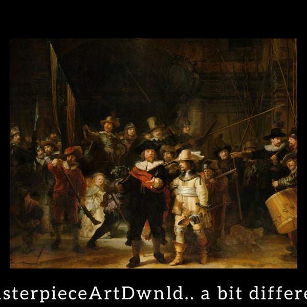 The Night Watch | Rembrandt van Rijn | canvas wall art painting poster digital prints