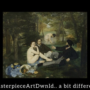 The Luncheon on the Grass | Edouard Manet | canvas wall art painting poster digital prints