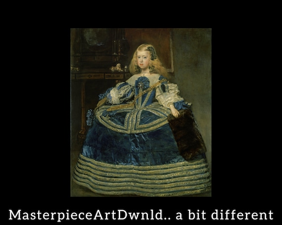 infanta margarita teresa in a blue dress Infanta Margarita Teresa in a Blue Dress