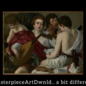 The Musicians | Caravaggio  | canvas wall art painting poster digital prints