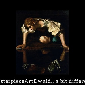 Narzisse | Caravaggio | Leinwand Wandkunst Malerei Poster Digitaldrucke