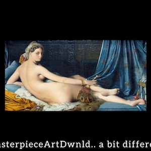 Grande Odalisque | Jean Auguste Dominique Ingres | canvas wall art painting poster digital prints