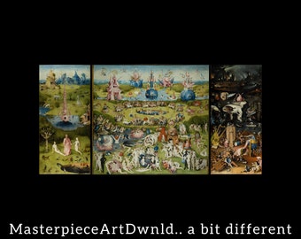 The Garden of Earthly Delights | Hieronymus Bosch | canvas wall art painting poster digital prints