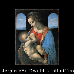 Madonna Litta | Leonardo da Vinci | canvas wall art painting poster digital prints