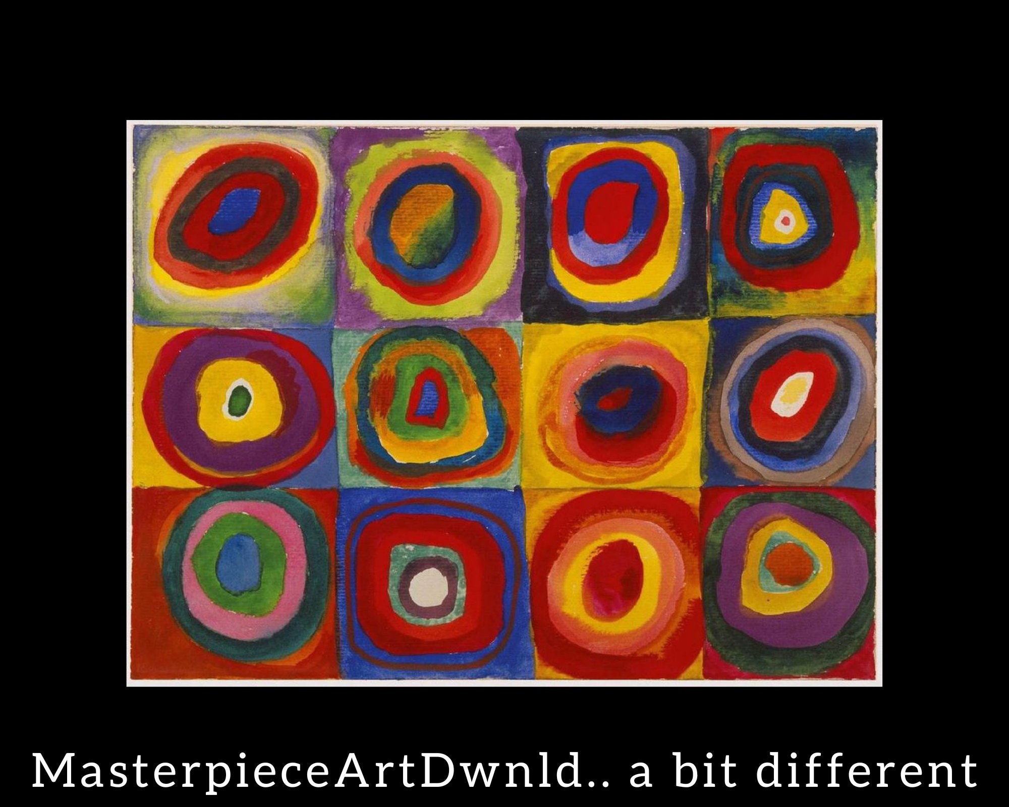 Colour Study. Squares With Concentric Circles | Wassily Kandinsky