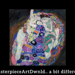 The Maiden | Gustav Klimt | canvas wall art painting poster digital prints