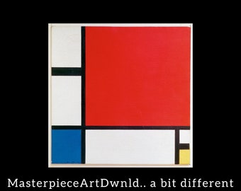 Composition with Red, Blue, and Yellow (1930) | Piet Mondrian | canvas wall art painting poster digital prints