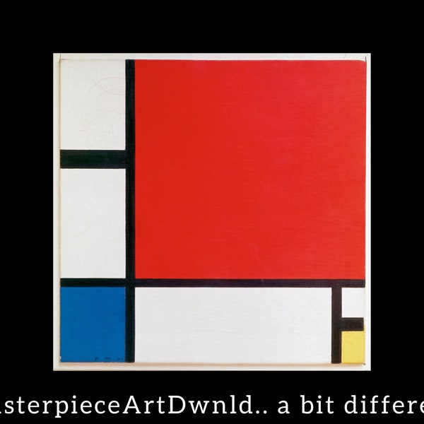 Composition with Red, Blue, and Yellow (1930) | Piet Mondrian | canvas wall art painting poster digital prints