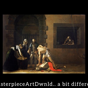 Die Enthauptung des Hl. Johannes des Täufers | Caravaggio | Leinwandbild Malerei Poster Digitaldruck