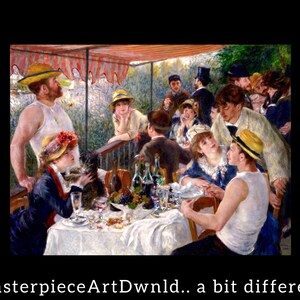 Luncheon of the Boating Party | Pierre Auguste Renoir | canvas wall art painting poster digital prints