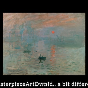 Impression Sunrise | Claude Monet | canvas wall art painting poster digital prints