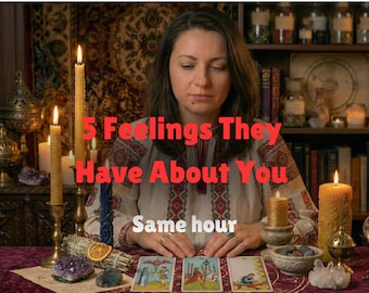 5 Feelings & Thoughts They Have About You - Love Tarot Reading - Same Hour - NO AI