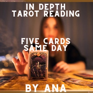Allgemeine Tarot-Lesung - 5 Karten lesen - 5 Fragen lesen - Intuitives Lesen - Psychisches Lesen - Blind lesen - Tarot am selben Tag