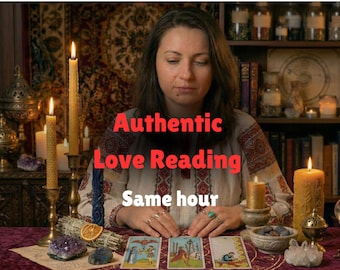 Authentic Love Tarot Reading - Same Hour Delivery - No AI Used - Real Psychic