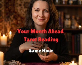 Your Month Ahead Tarot Reading  - 4 Card Spread - Same Hour Delivery - No AI