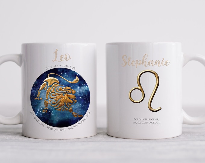 Personalised Zodiac Mug Horoscope Star Signs Birthday Gift - All Star Signs