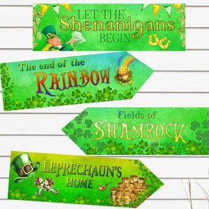 Flèches et panneau de décoration de fête irlandaise de la Saint-Patrick