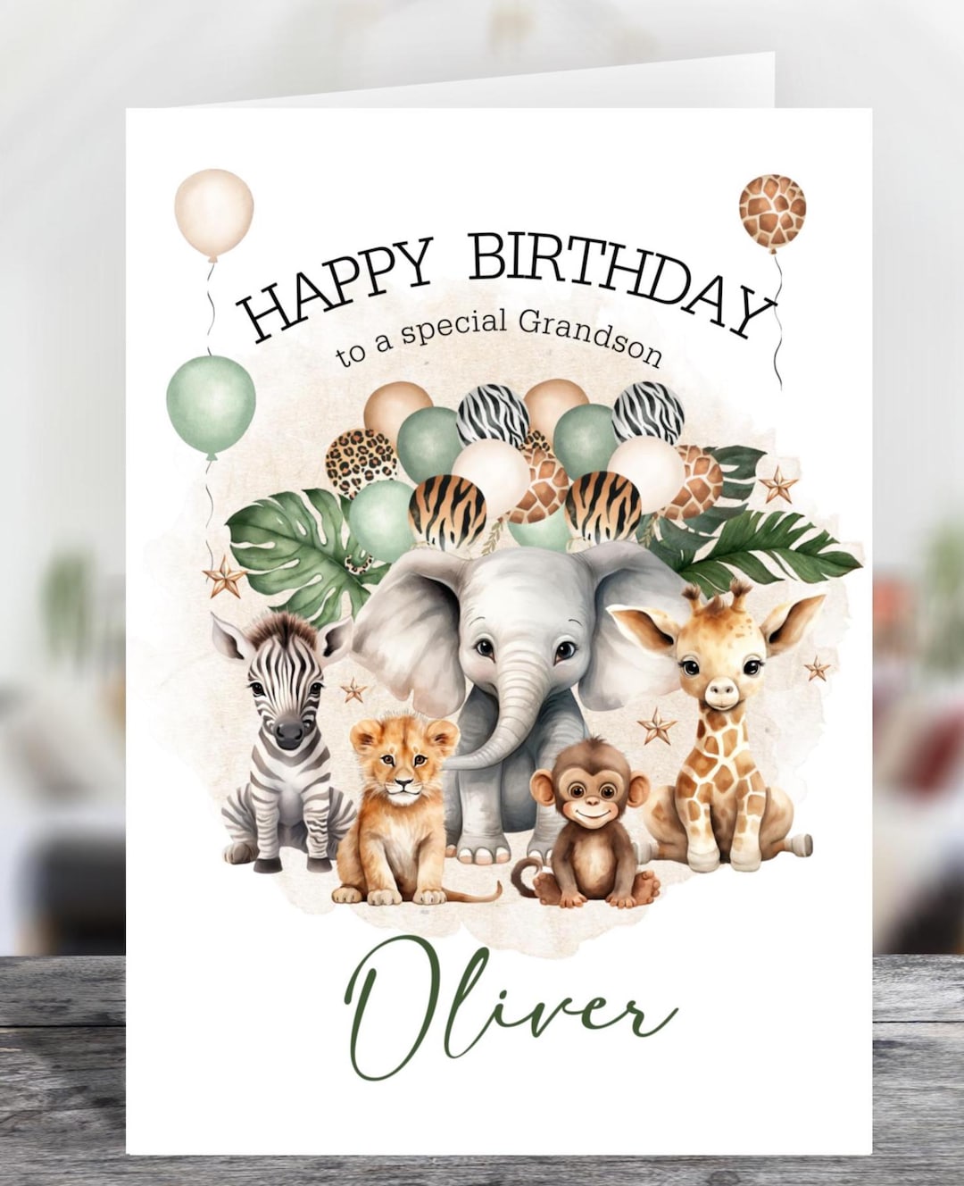 Biglietto di auguri per il 6° compleanno per ragazzi e ragazze - Scuola della foresta degli animali - Biglietto di auguri di buon compleanno per bambini di 6 anni - Italia