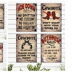 Country & Western Cowboy Hoe Down Barn Dance Party Sign – Scegli il design