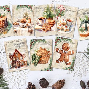 8 kerstpeperkoeken rustieke stijl toppers kaart maken plakboek dagboek kaart