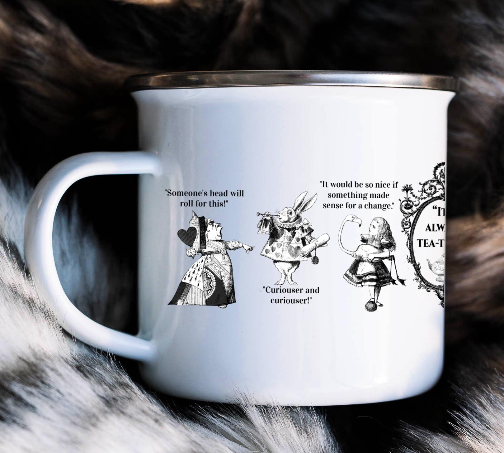 Pagaixi Targa In Metallo 'Alice Nel Paese Delle Meraviglie' – 20,3x30,5 Cm – Scritta 'People Who Don't Think' – Vintage Per Parete