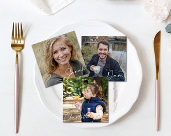 Personalised Photo Jigsaw Coaster Table Place Name, Party Favour Gift Idea