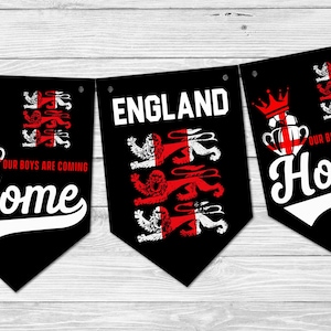 England Football Bunting 3 Lions Euro 2024 Decoration