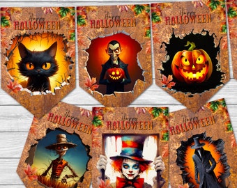 Halloween Bunting Hole in the Wall Party Decoration & Ribbon