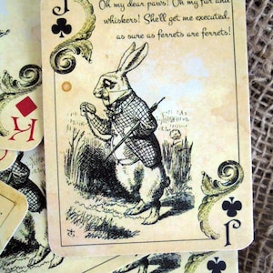 12 Alice in Wonderland Themed Playing Cards Table Decorations,tags ...