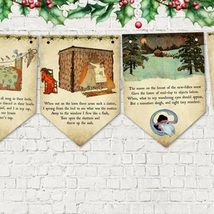 Banderines/banderines y cintas de estilo vintage de Twas the Night Before Christmas