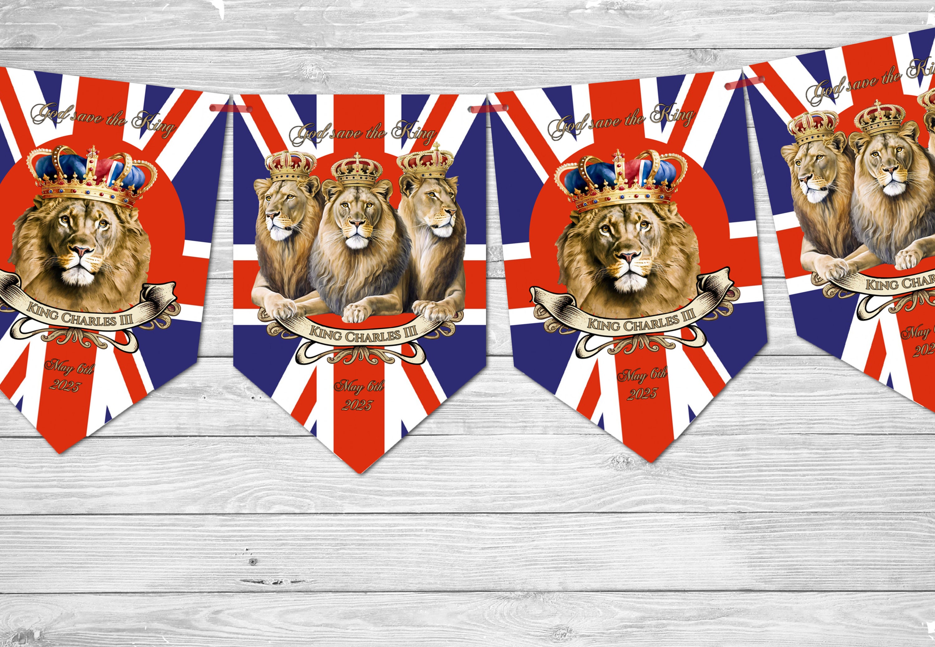 5x3FT Navy Blue Flag New King Charles III Cypher British Monarch Sovereign Coronation Celebration Britain Flag Garden Street Pub Outdoor Decorations : .co. Uk