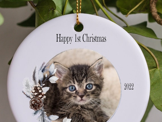 Personalised Pet Cat Kitten First Christmas Keepsake Memory