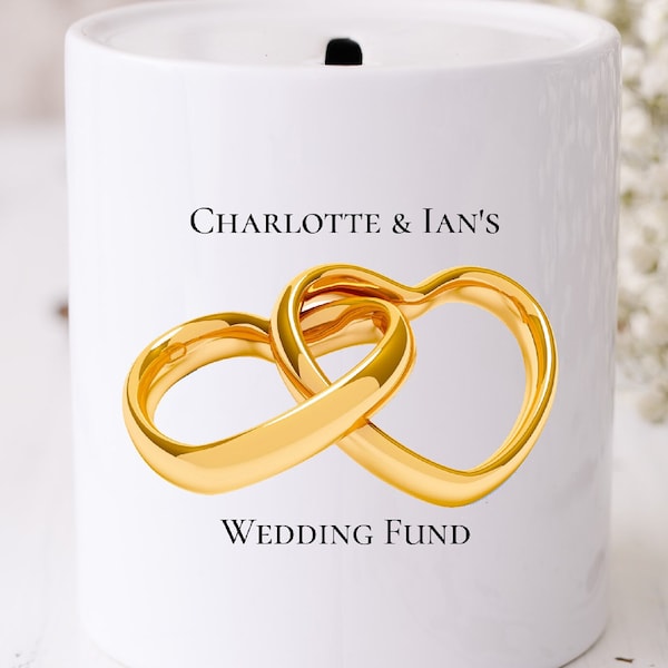 Wedding Savings Fund Concept cadeau personnalisé en céramique